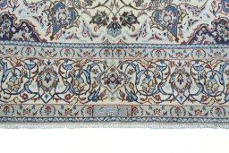 Full view of 2000s Nain rug from Iran / Persia, 334 × 201 cm in Beige tones