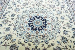 Central medallion detail of New Nain rug from Iran / Persia