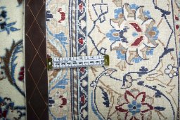 Central medallion detail of 2000s Nain rug from Iran / Persia