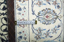 Central medallion detail of 2000s Nain rug from Iran / Persia