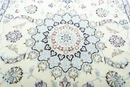 Central medallion detail of New Nain rug from Iran / Persia