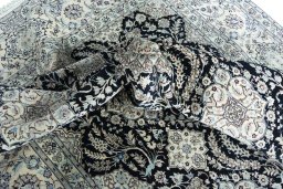 Surface texture of New Nain rug with natural Cork and intricate pattern
