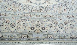 Full view of New Nain rug from Iran / Persia, 400 × 296 cm in Beige tones