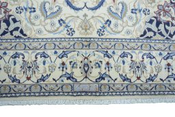 Full view of 2000s Nain rug from Iran / Persia, 313 × 200 cm in Beige tones