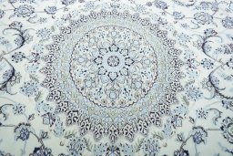 Central medallion detail of New Nain rug from Iran / Persia