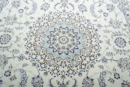 Central medallion detail of New Nain rug from Iran / Persia