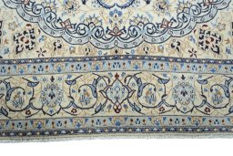 Full view of New Nain rug from Iran / Persia, 300 × 204 cm in Beige tones