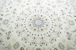 Central medallion detail of New Nain rug from Iran / Persia