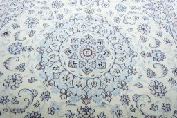 Central medallion detail of New Nain rug from Iran / Persia