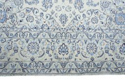 Full view of New Nain rug from Iran / Persia, 340 × 243 cm in Beige tones