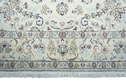 Full view of 2000s Nain rug from Iran / Persia, 302 × 191 cm in Beige tones