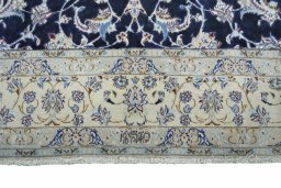 Full view of 2000s Nain rug from Iran / Persia, 321 × 197 cm in Blue tones