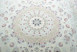 Central medallion detail of New Nain rug from Iran / Persia