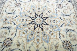 Central medallion detail of New Nain rug from Iran / Persia