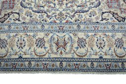 Full view of 2000s Nain rug from Iran / Persia, 314 × 200 cm in Beige tones