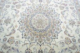Central medallion detail of New Nain rug from Iran / Persia