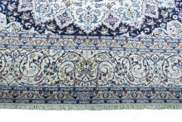 Full view of 2000s Nain rug from Iran / Persia, 440 × 330 cm in Beige tones