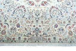 Full view of 2000s Nain rug from Iran / Persia, 350 × 245 cm in Beige tones