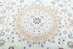 Central medallion detail of New Nain rug from Iran / Persia