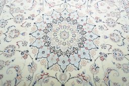 Central medallion detail of New Nain rug from Iran / Persia