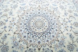 Central medallion detail of New Nain rug from Iran / Persia