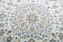 Central medallion detail of New Nain rug from Iran / Persia