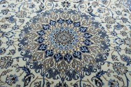 Central medallion detail of 2000s Nain rug from Iran / Persia