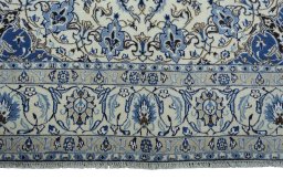 Full view of 2000s Nain rug from Iran / Persia, 290 × 200 cm in Beige tones