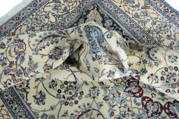 Surface texture of New Nain rug with natural Cork and intricate pattern