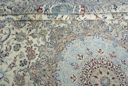 Surface texture of New Nain rug with natural Cork and intricate pattern