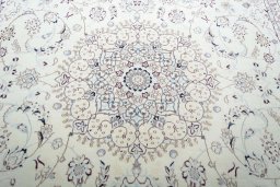 Central medallion detail of New Nain rug from Iran / Persia