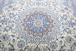 Central medallion detail of New Nain rug from Iran / Persia
