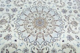 Central medallion detail of New Nain rug from Iran / Persia