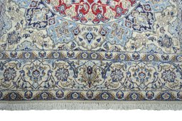 Full view of 2000s Nain rug from Iran / Persia, 312 × 200 cm in Red tones