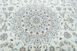 Central medallion detail of New Nain rug from Iran / Persia