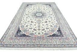 Surface texture of New Nain rug with natural Cork and intricate pattern