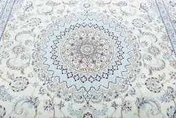 Central medallion detail of New Nain rug from Iran / Persia