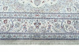 Full view of New Nain rug from Iran / Persia, 307 × 200 cm in Beige tones