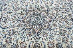 Central medallion detail of New Nain rug from Iran / Persia
