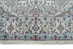 Full view of New Nain rug from Iran / Persia, 330 × 213 cm in Beige tones