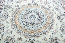 Central medallion detail of New Nain rug from Iran / Persia
