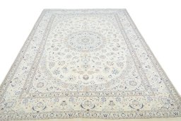 Surface texture of New Nain rug with natural Cork and intricate pattern