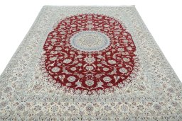 Surface texture of New Nain rug with natural Cork and intricate pattern