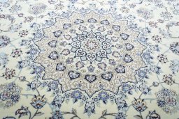 Central medallion detail of New Nain rug from Iran / Persia