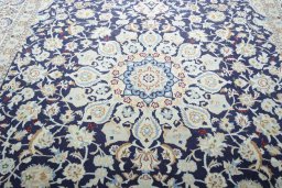Central medallion detail of New Nain rug from Iran / Persia