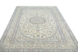 Surface texture of New Nain rug with natural Cork and intricate pattern
