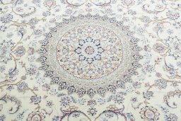 Central medallion detail of New Nain rug from Iran / Persia