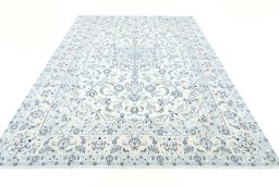 Surface texture of New Nain rug with natural Wool and intricate pattern