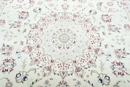 Central medallion detail of New Nain rug from Iran / Persia