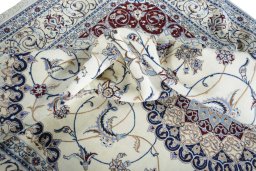 Surface texture of New Nain rug with natural Cork and intricate pattern